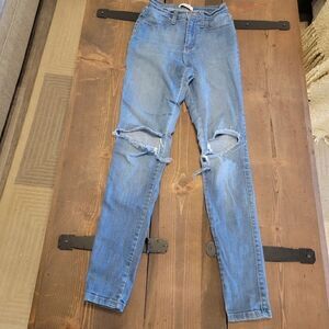Vibrant MIU High Waist Distressed Jeans